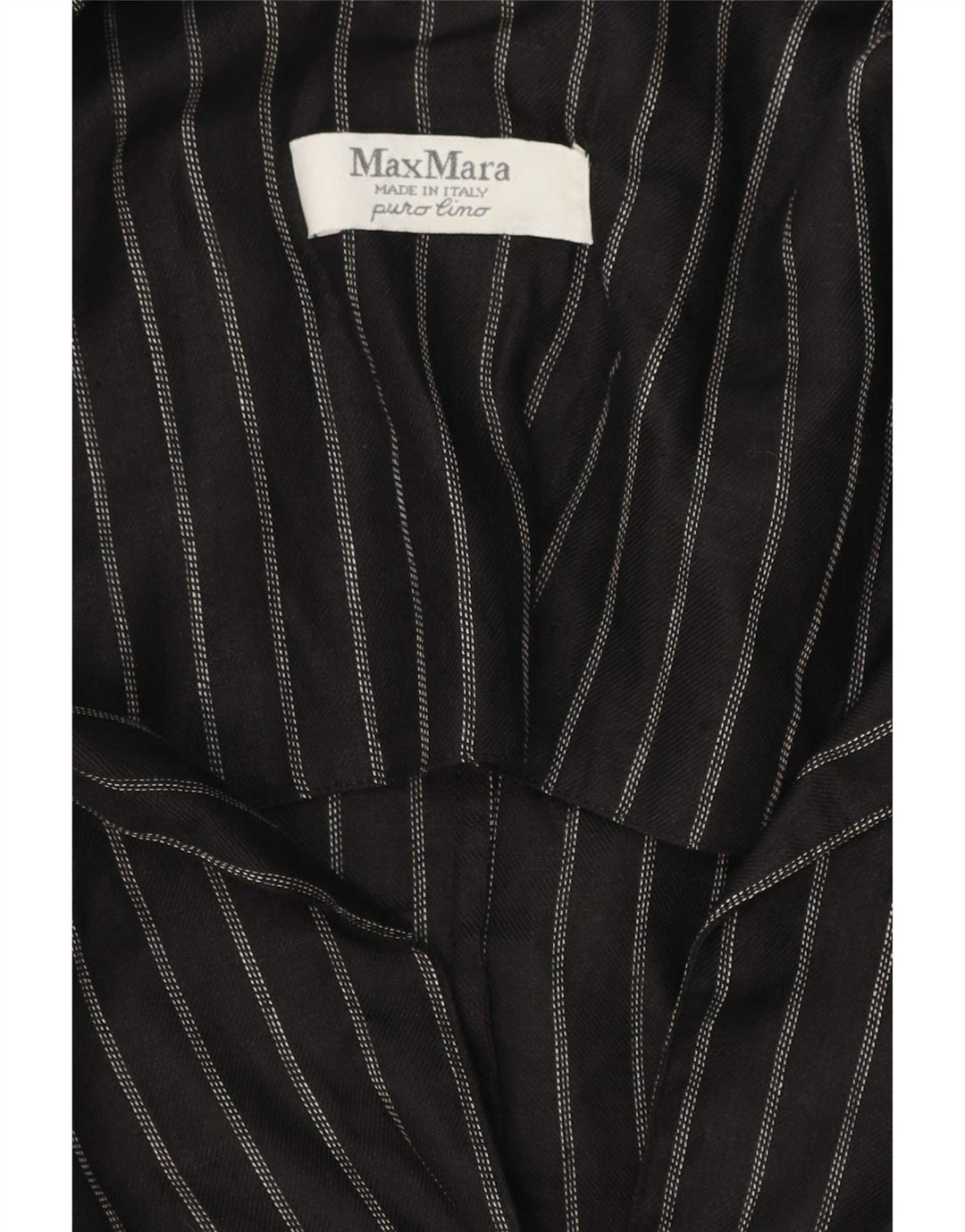Max Mara Womens 2 Button Blazer Jacket UK 14 Medium Black Pinstripe