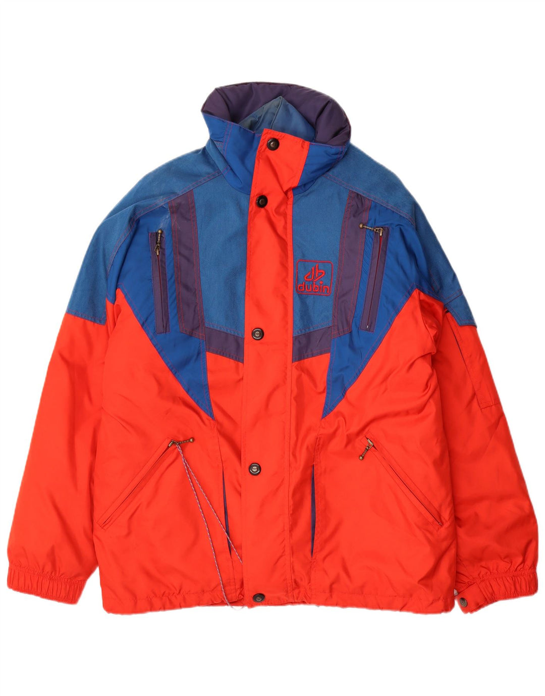 Dubin Mens Loose Fit Ski Jacket IT 46 Small Red Colourblock Polyester