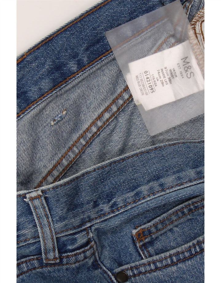 Marks & Spencer Mens Straight Jeans W36 L29 Blue Cotton