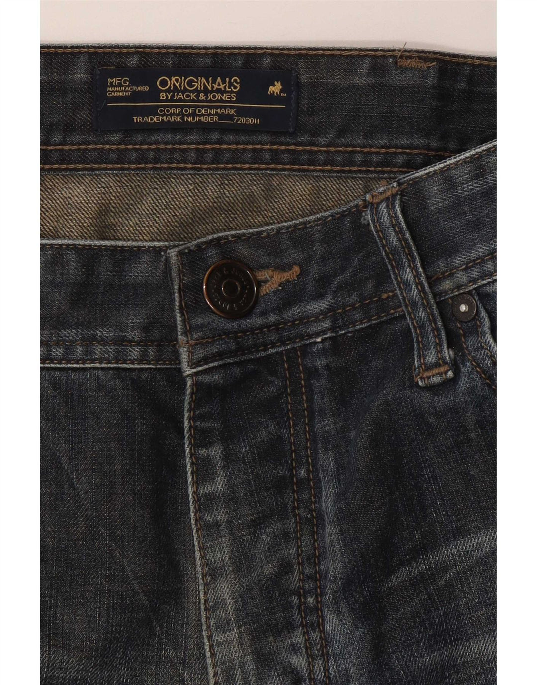 Jack & Jones Mens Straight Jeans W34 L31 Navy Blue
