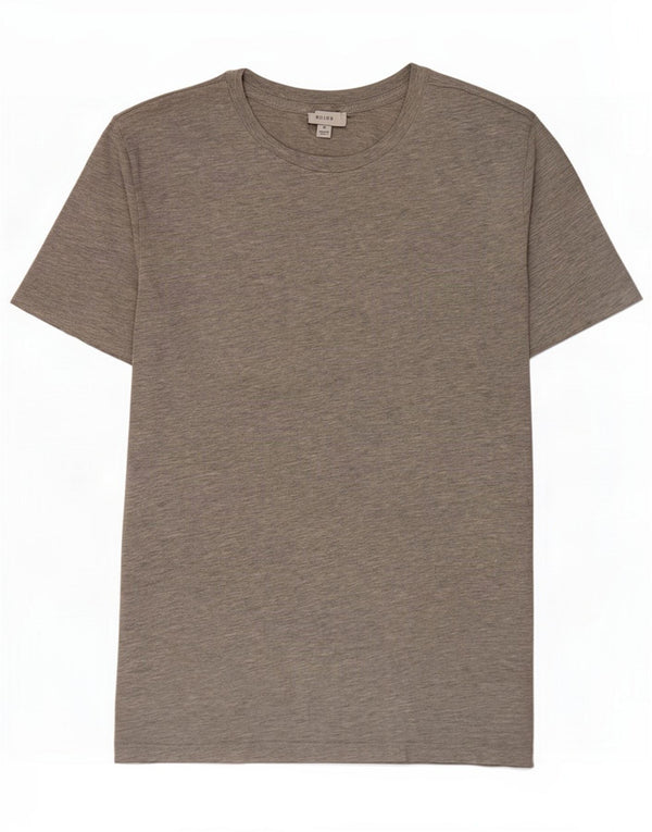 Reiss Mens T-Shirt Top Medium Grey Flecked Cotton