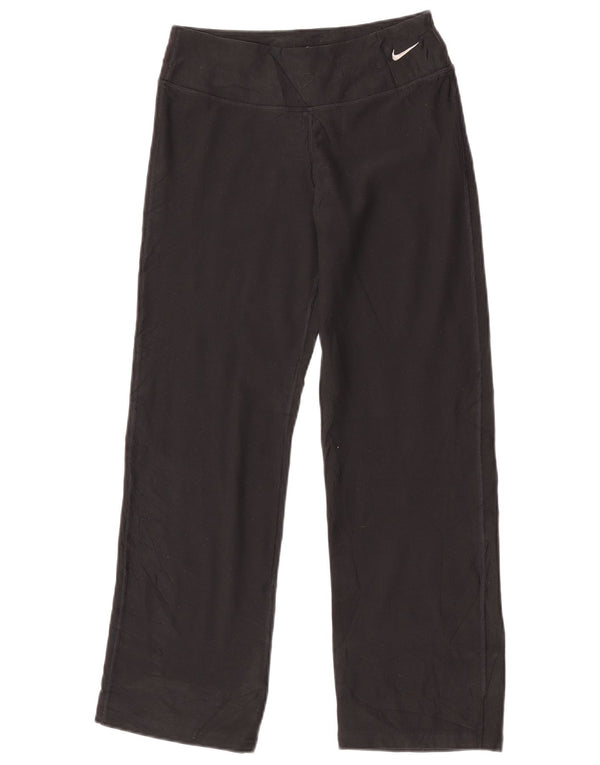 Nike Womens Dri Fit Tracksuit Trousers UK 14 Medium Black Polyester