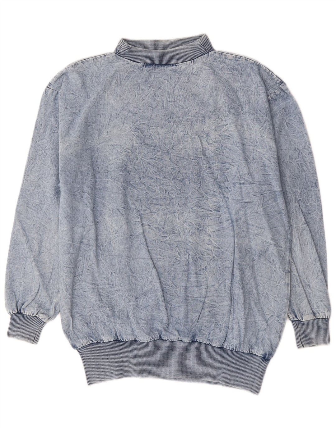 Vintage Womens Oversized Sweatshirt Jumper EU 44 XL Blue Cotton