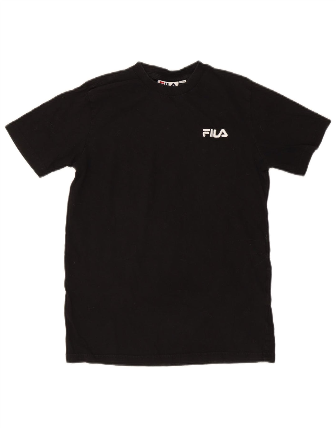 FILA Womens T-Shirt Top UK 6 XS Black Cotton