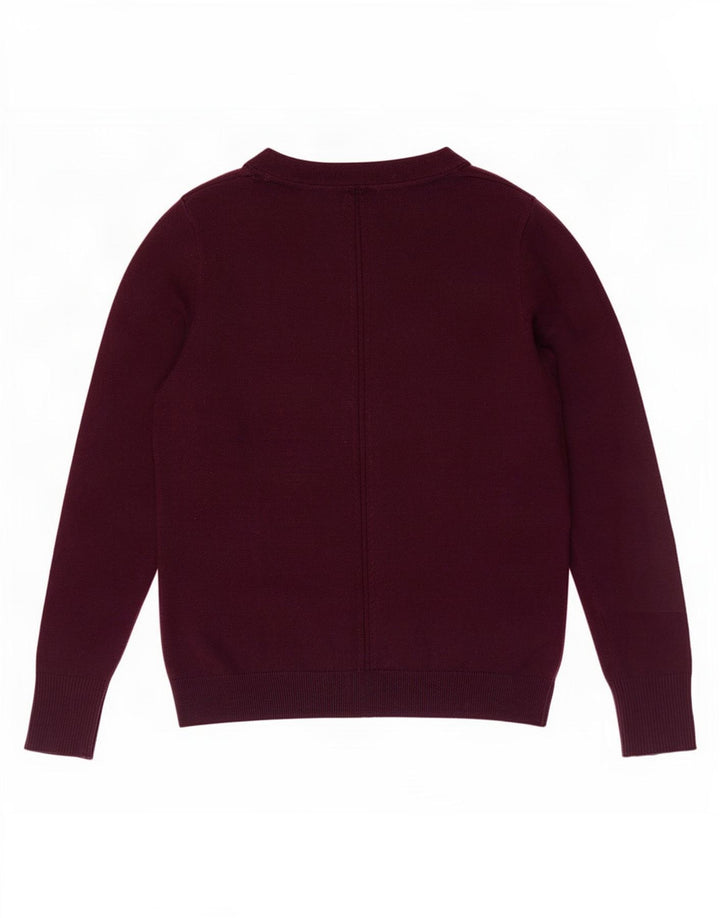 Fat Face Womens Cardigan Sweater UK 12 Medium Burgundy Polyester