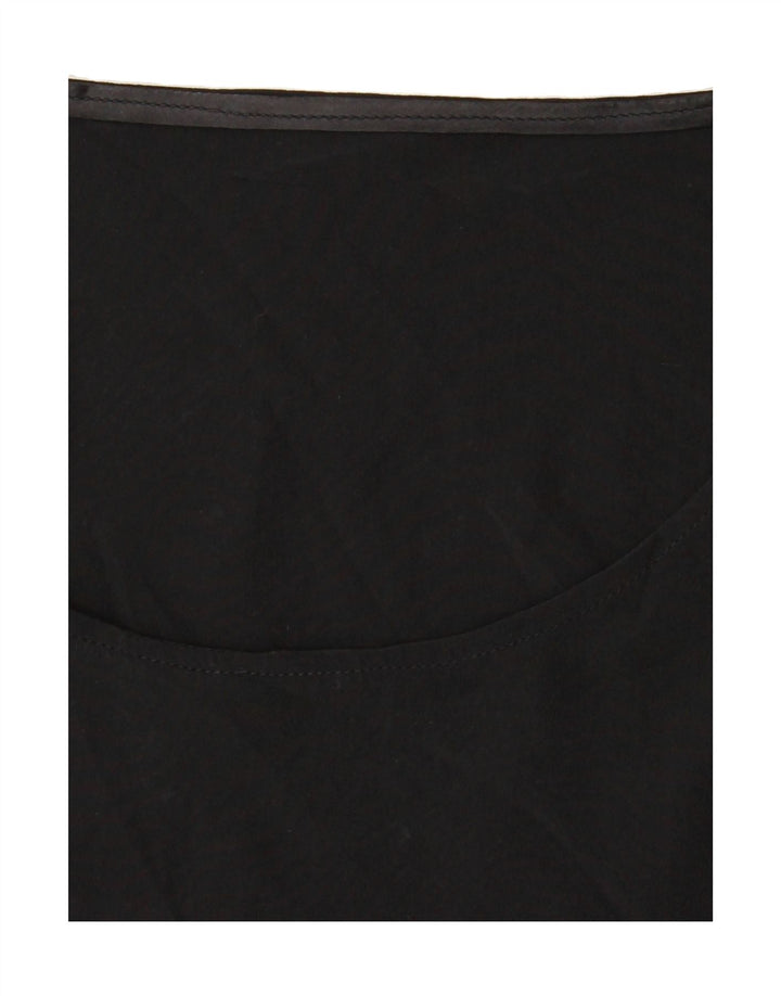 VINTAGE Womens Sleeveless Blouse Top UK 14 Medium Black Vintage Vintage and Second-Hand Vintage from Messina Hembry 