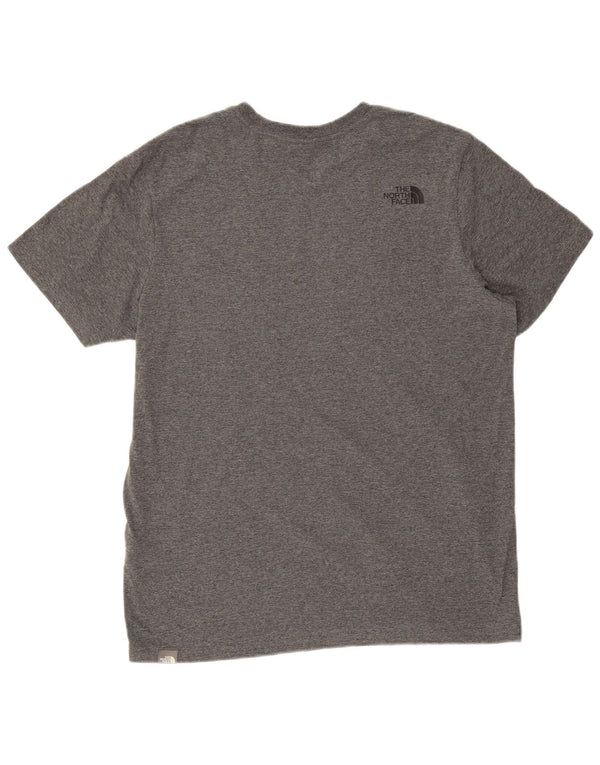 The North Face Mens Graphic T-Shirt Top Large Grey Flecked Cotton