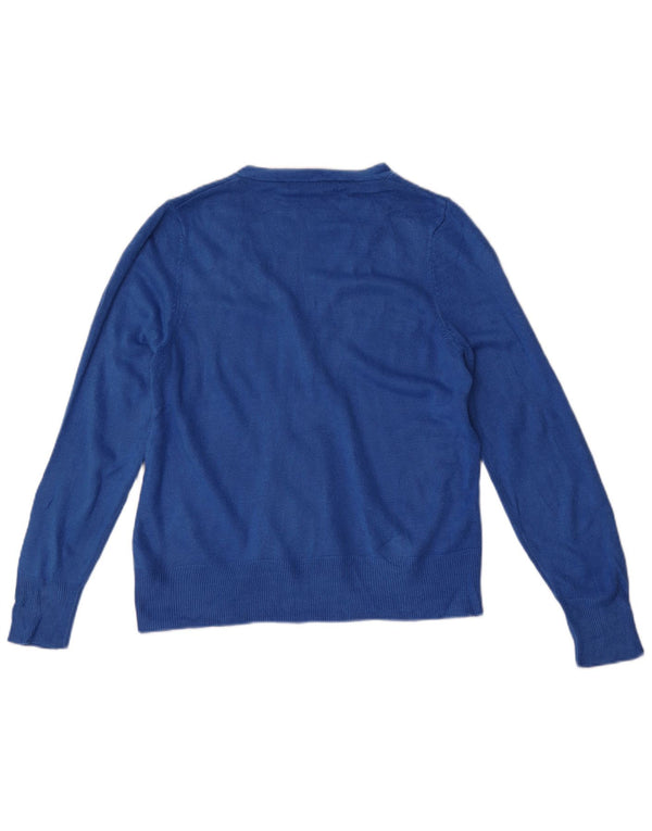 Marks & Spencer Womens Cardigan Sweater UK 16 Large Blue Acrylic