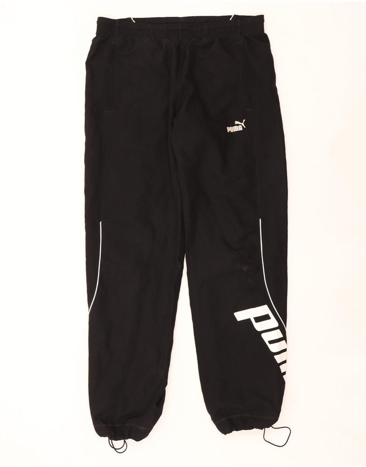 Puma Mens Graphic Tracksuit Trousers Medium  Black