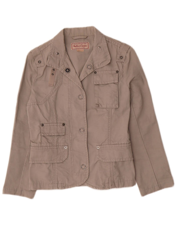 Marlboro Classics Womens Utility Jacket EU 36 Small Beige Cotton