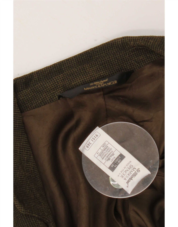 Marks & Spencer Womens St. Michael Blazer Jacket UK 16 Large Green