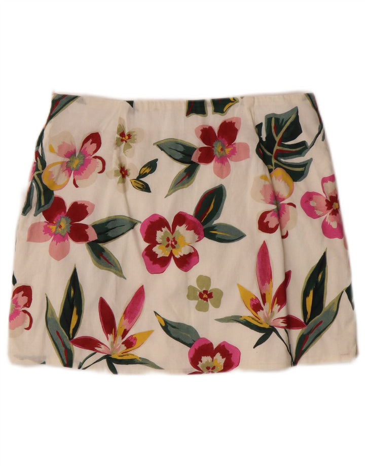 Zara Womens Mini Skirt XS W24 Off White Floral