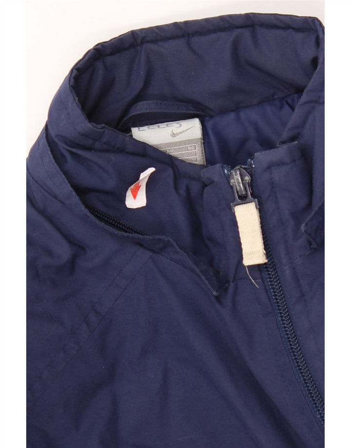 Nike Boys Windbreaker Jacket 10-11 Years Medium Navy Blue Polyester