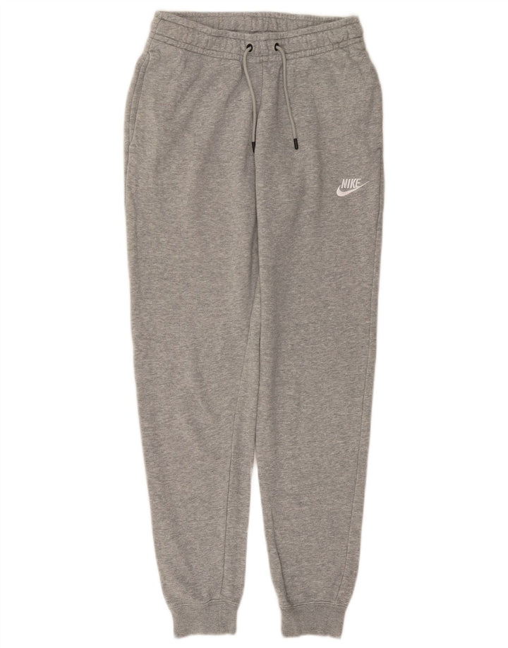 NIKE Womens Tracksuit Trousers Joggers UK 4 XS  Grey Flecked Cotton