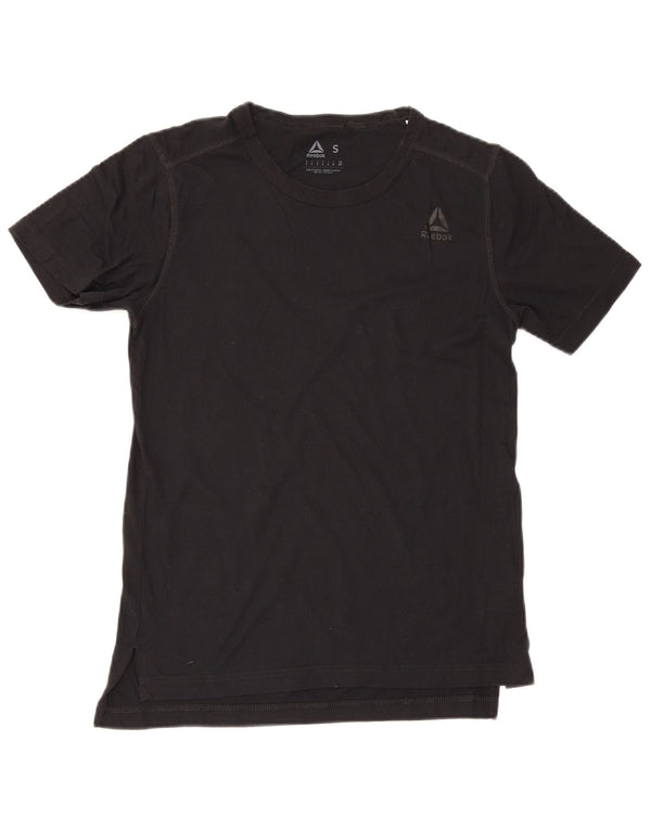 Reebok Mens T-Shirt Top Small Black Cotton