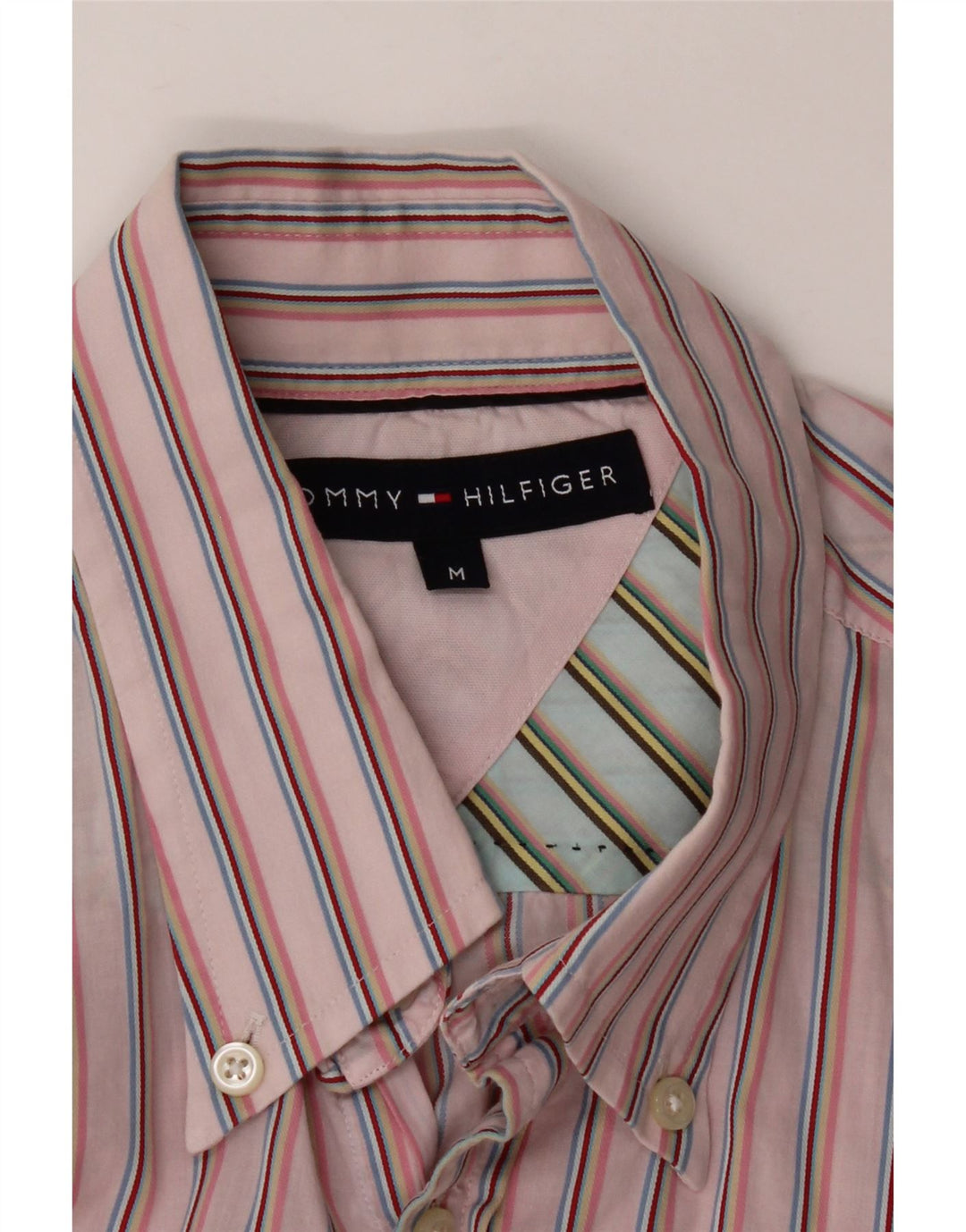 Tommy Hilfiger Mens Shirt Medium Pink Striped