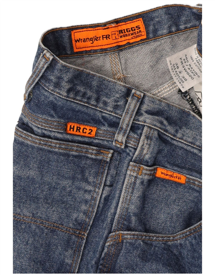 WRANGLER Mens Straight Jeans W38 L36 Blue Cotton