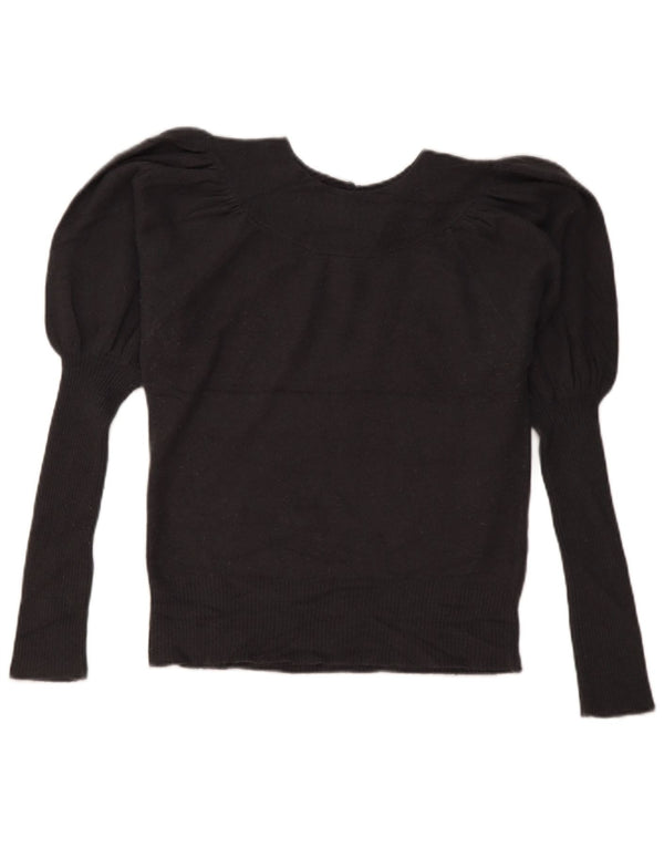 French Connection Womens Boat Neck Jumper Sweater UK 14 Large Grey Angora