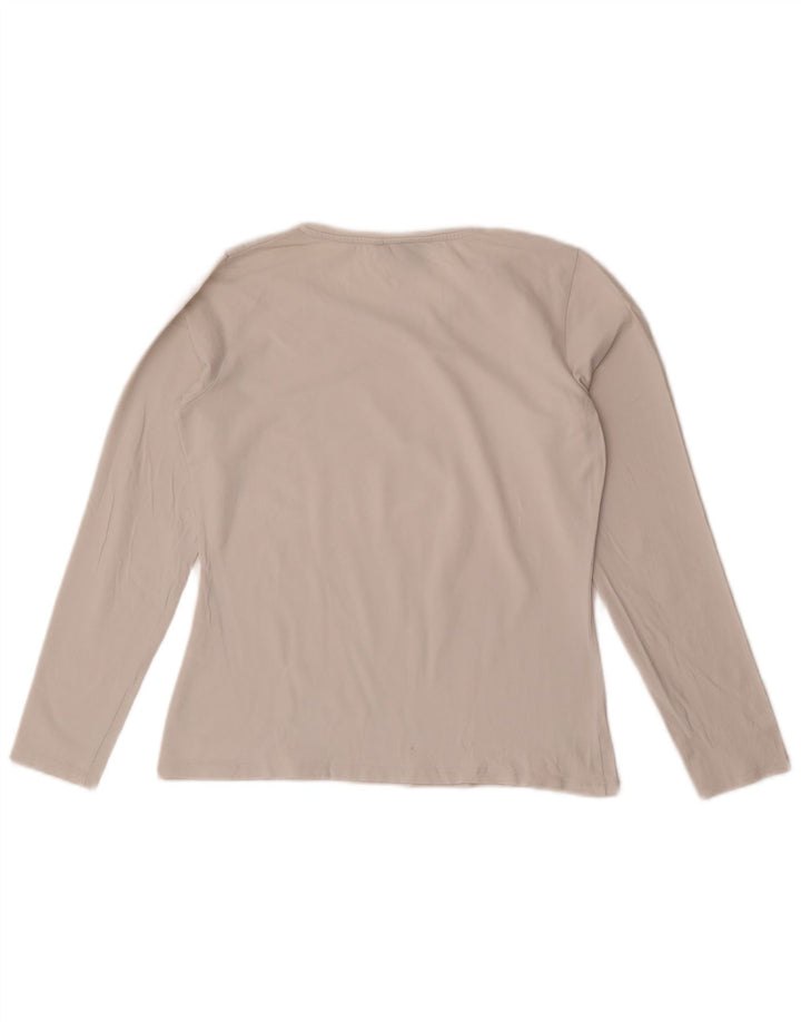 Gant Womens Top Long Sleeve UK 14 Large White Cotton