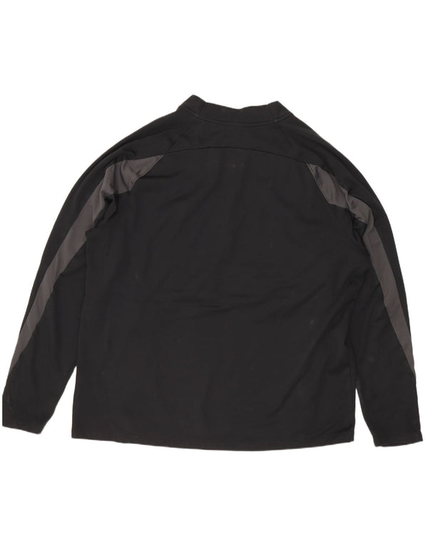 Nike Mens Therma-Fit Zip Neck Pullover Tracksuit Top XL Black Sports