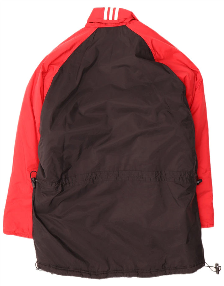 ADIDAS Mens Loose Fit Padded Coat UK 40/42 Medium Black Colourblock