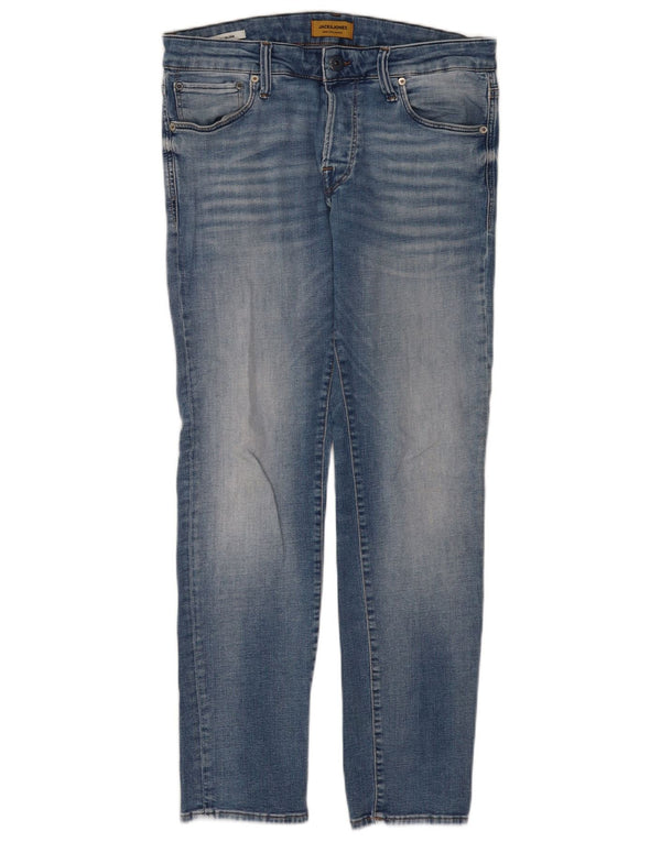 Jack & Jones Mens GLENN Slim Jeans W32 L30 Blue Cotton