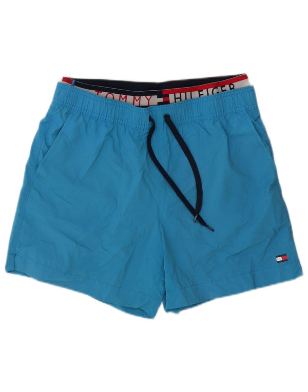 Tommy Hilfiger Mens Graphic Swimming Shorts Medium Blue Colourblock