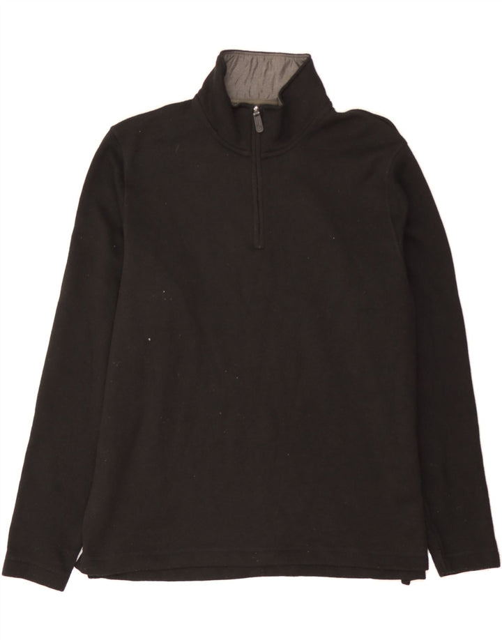 WRANGLER Mens Zip Neck Jumper Sweater Large Black Vintage Wrangler and Second-Hand Wrangler from Messina Hembry 
