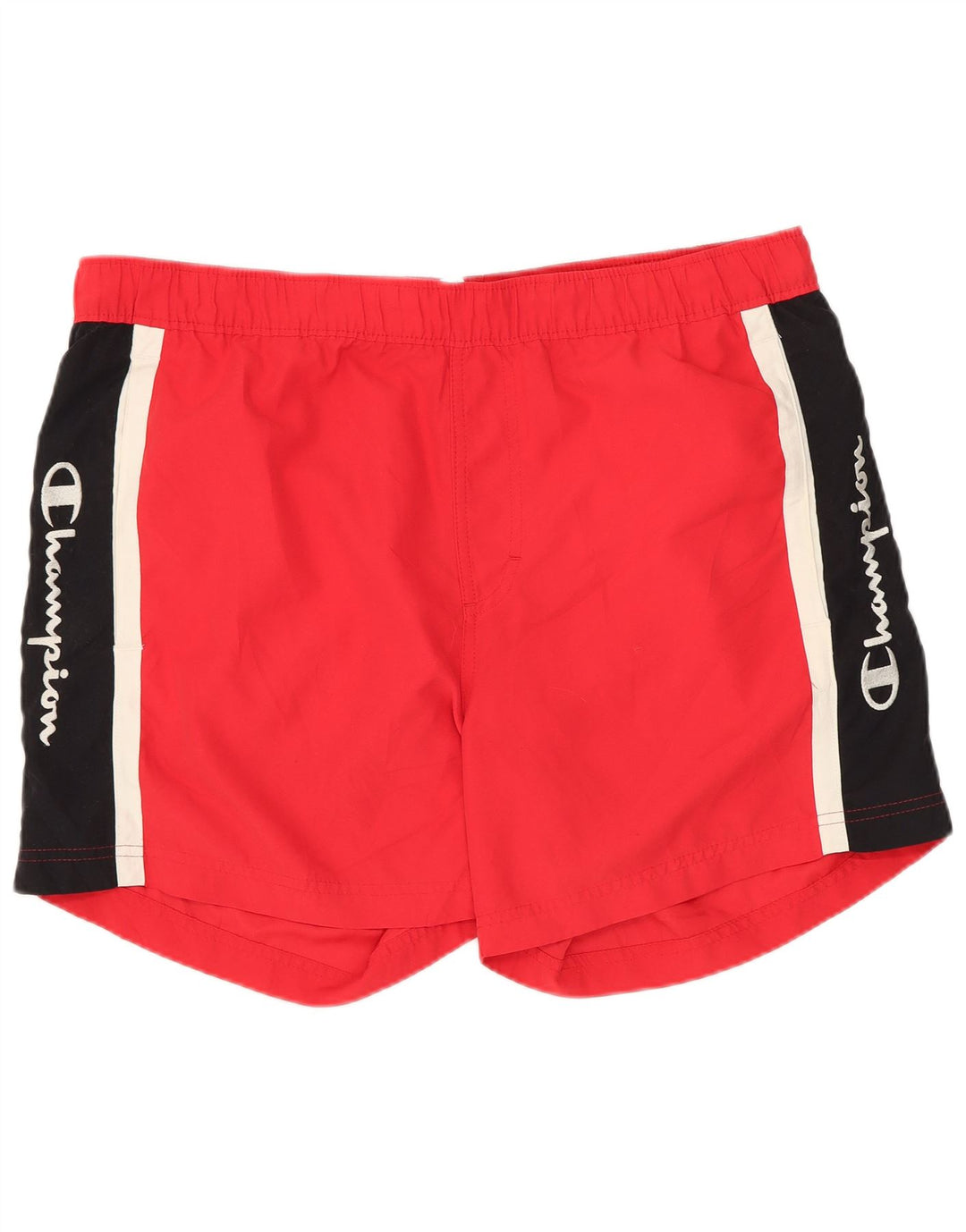 CHAMPION Mens Graphic Swimming Shorts XL  Red Colourblock Polyester