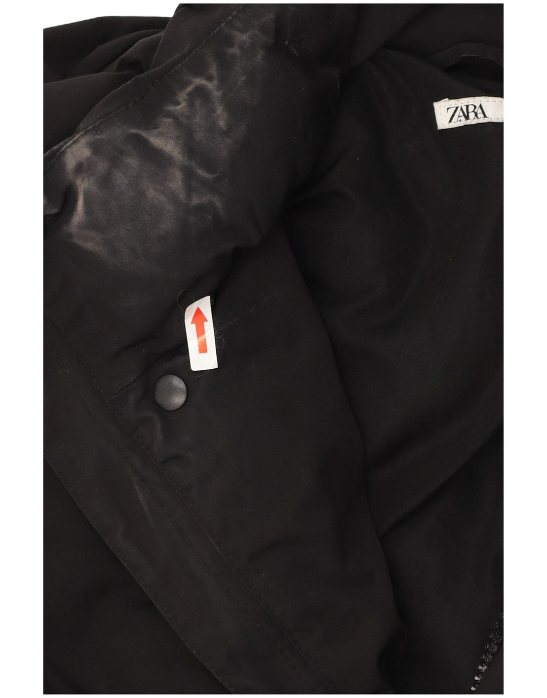 Zara Mens Padded Jacket UK 42 XL Black Polyester