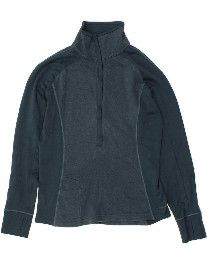 COLUMBIA Womens Pullover Tracksuit Top UK 10 Small Blue Colourblock Vintage Columbia and Second-Hand Columbia from Messina Hembry 