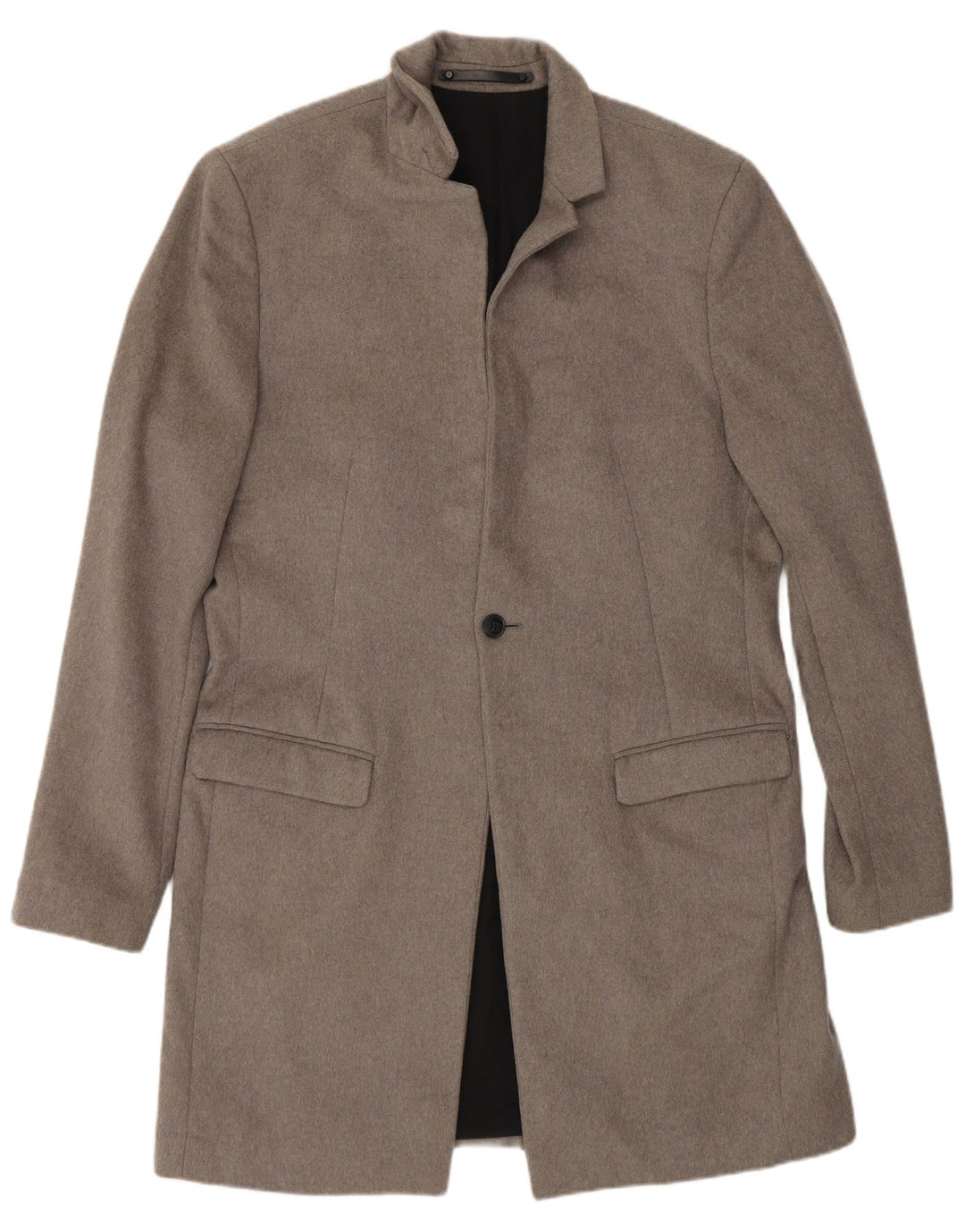 All Saints Mens Overcoat UK 40 Large Grey Wool