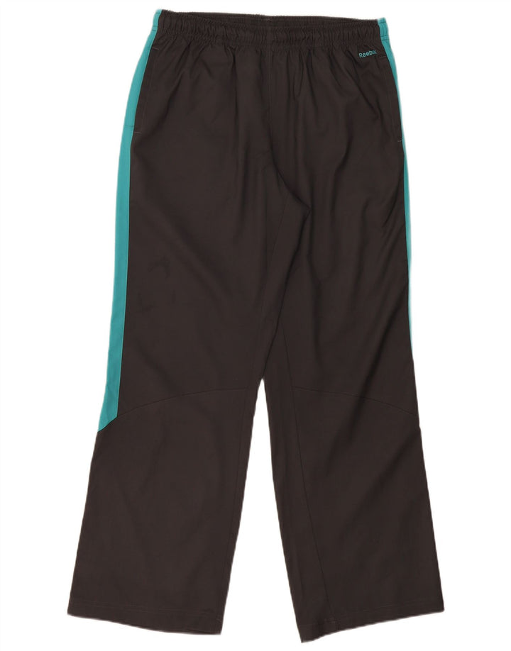 Reebok Womens Tracksuit Trousers UK 12 Medium Grey Colourblock Polyester
