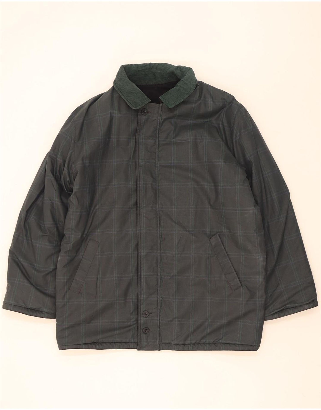 North Pole Mens Reversible Windbreaker Coat UK 40 Large Navy Blue Wool