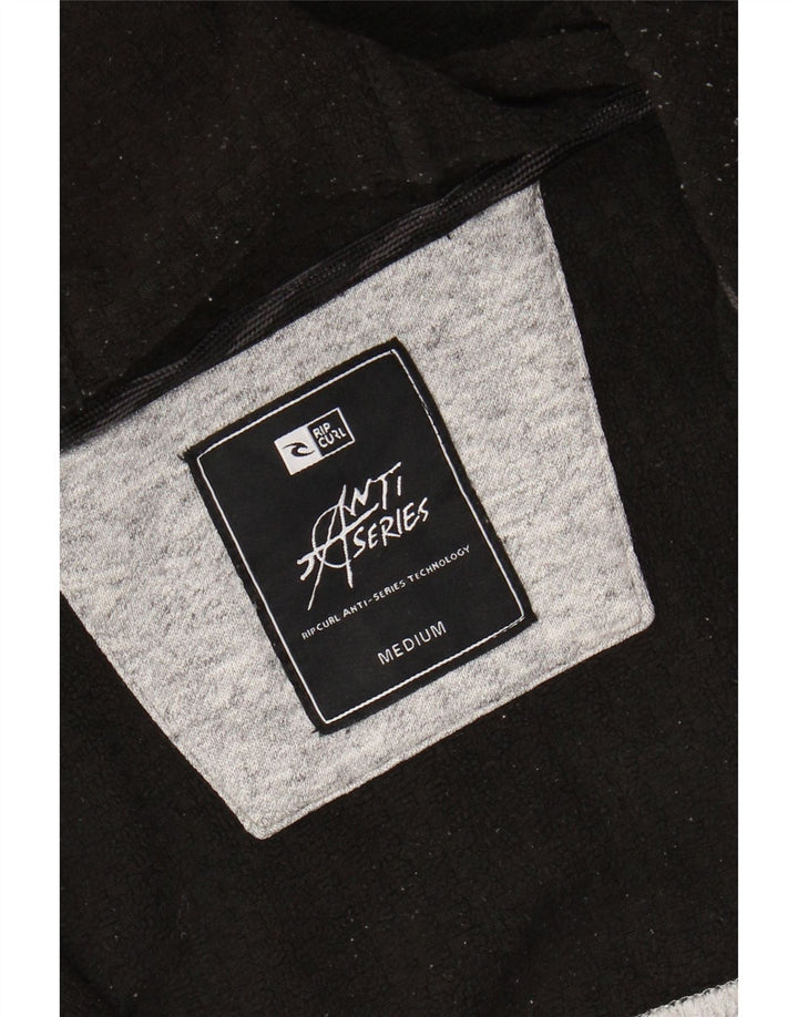 RIP CURL Mens Zip Hoodie Sweater Medium Grey Colourblock