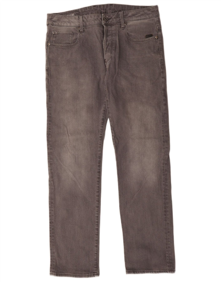 G-Star Mens Straight Jeans W32 L32 Grey Cotton