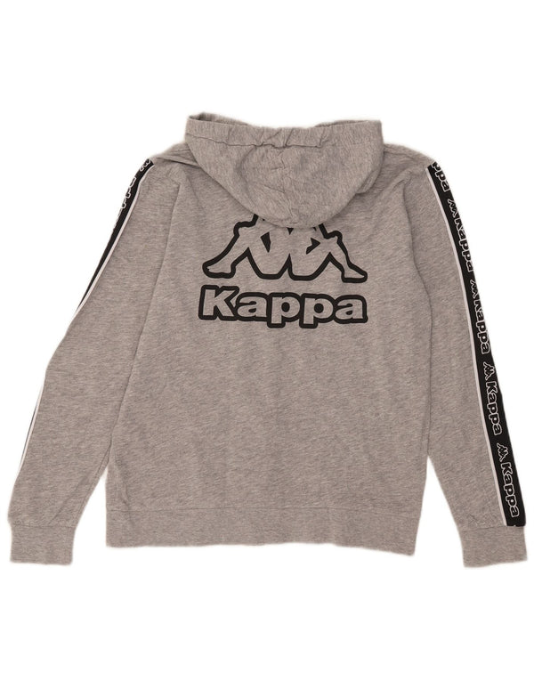 Kappa Womens Tezenis Zip Hoodie Sweater UK 14 Medium Grey Colourblock