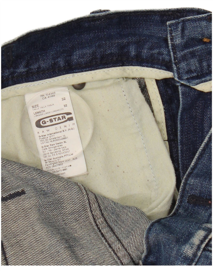 G-STAR Mens Cargo Straight Jeans W32 L32 Blue Cotton