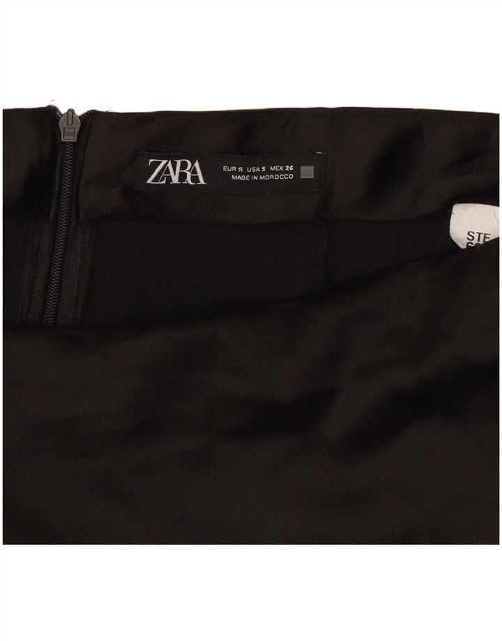 Zara Womens Midi Skirt Small W26  Black