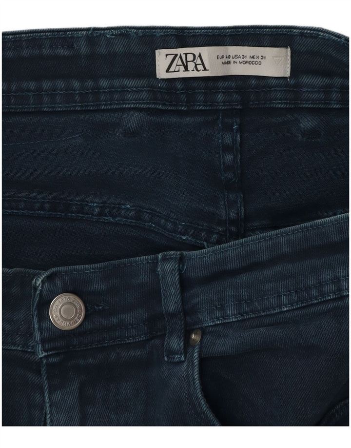 Zara Mens Denim Shorts EU 40 Medium W31 Navy Blue Cotton