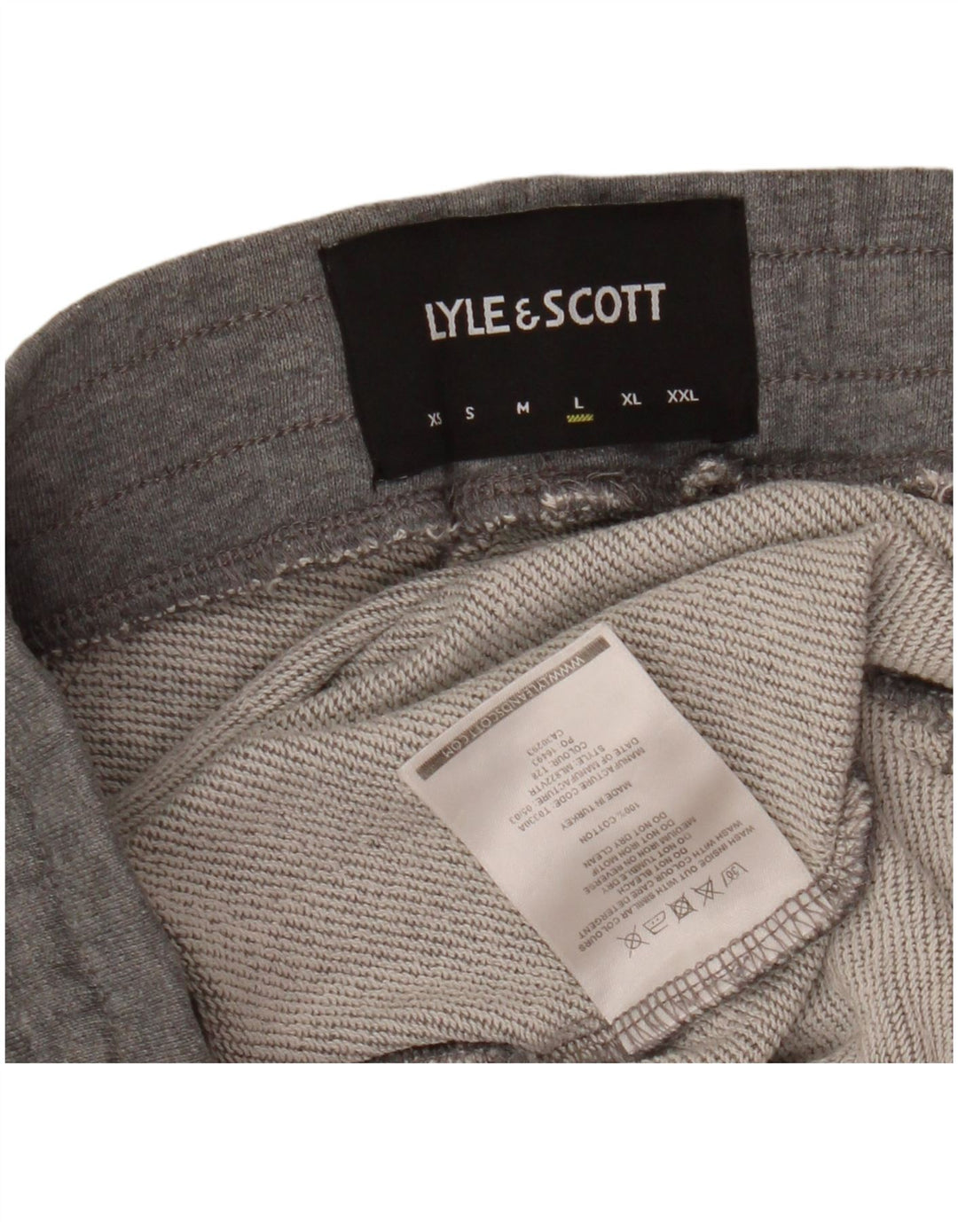 LYLE & SCOTT Mens Tracksuit Trousers Joggers Large  Grey Cotton