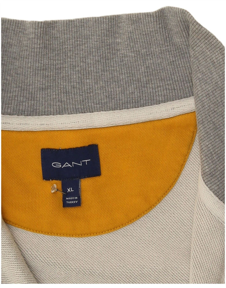Gant Womens Graphic Tracksuit Top Jacket UK 18 XL Grey