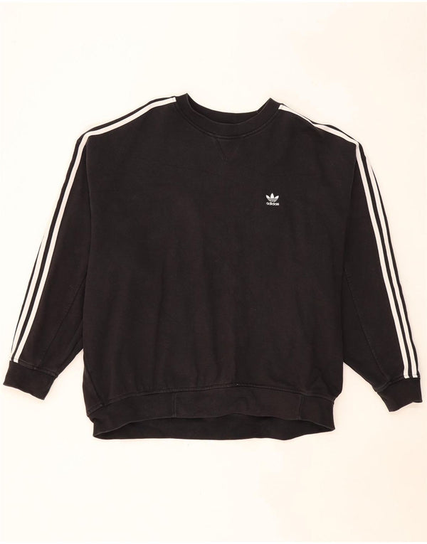 Adidas Womens Oversized Sweatshirt Jumper UK 22 3XL Black