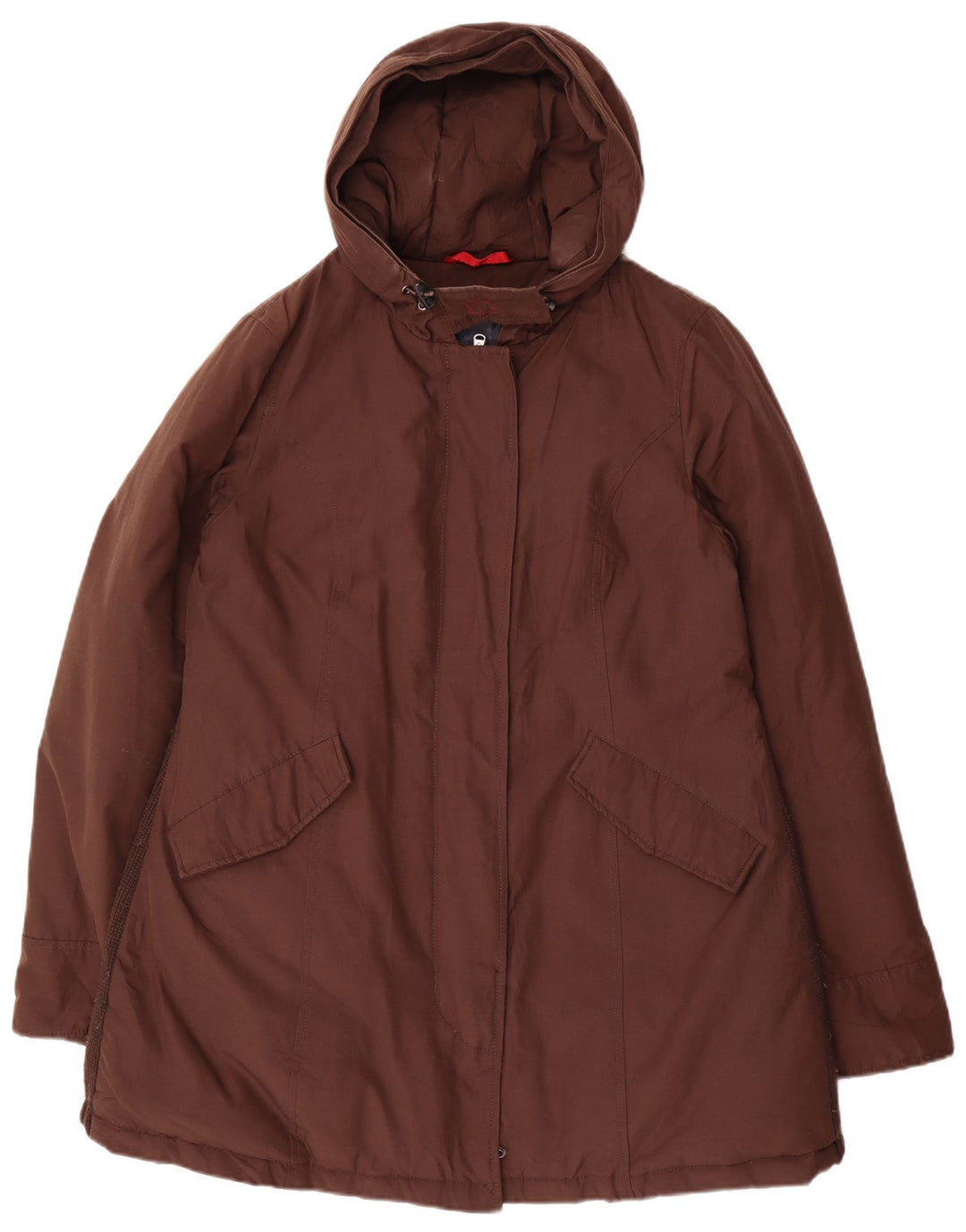 CANADIAN Womens Hooded Padded Coat UK 16 Large Brown Polyester