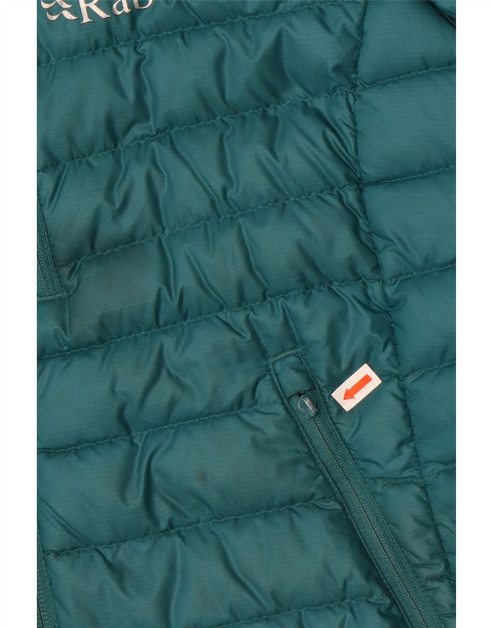 Rab Womens Hooded Padded Jacket UK 10 Small Green Polyamide