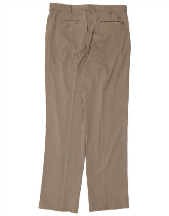 Nike Mens Straight Chino Trousers W32 L34 Grey Polyester