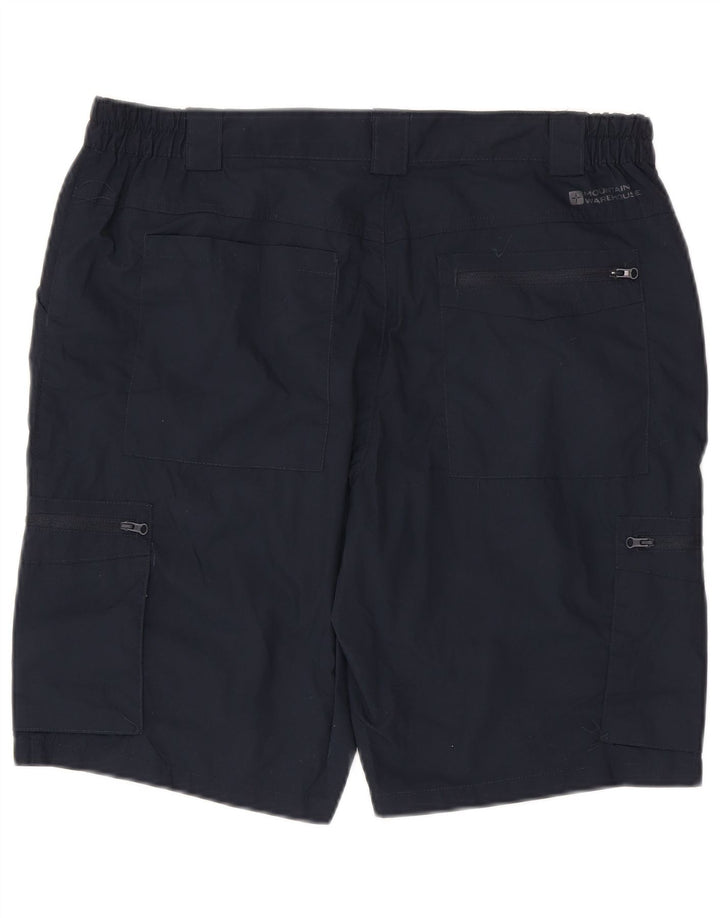 Mountain Warehouse Mens Cargo Shorts W36 Large Navy Blue Polyester