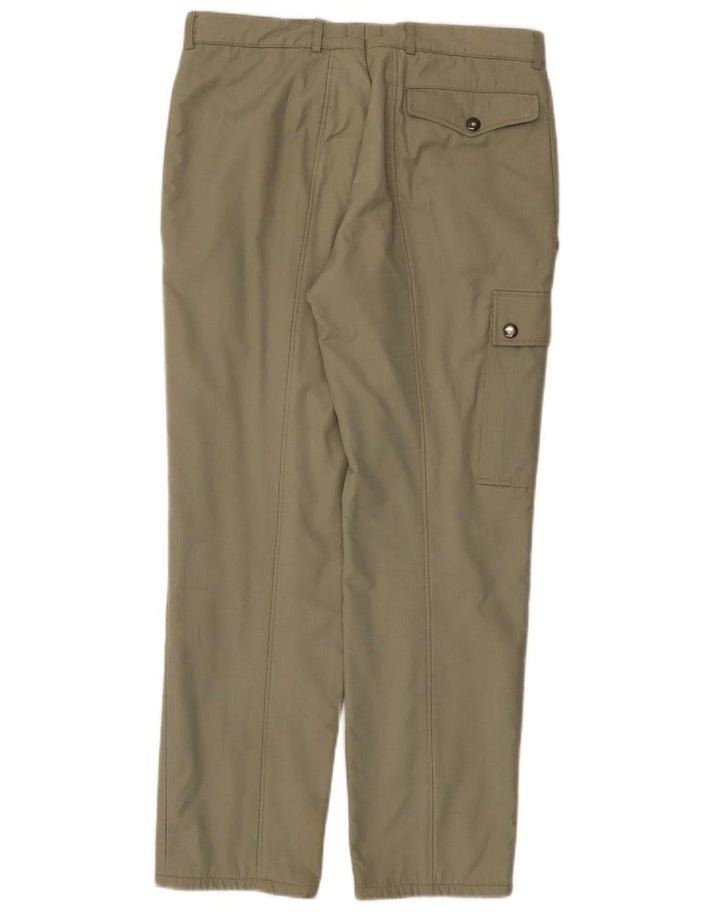 VINTAGE Mens Straight Cargo Trousers W32 L29 Khaki