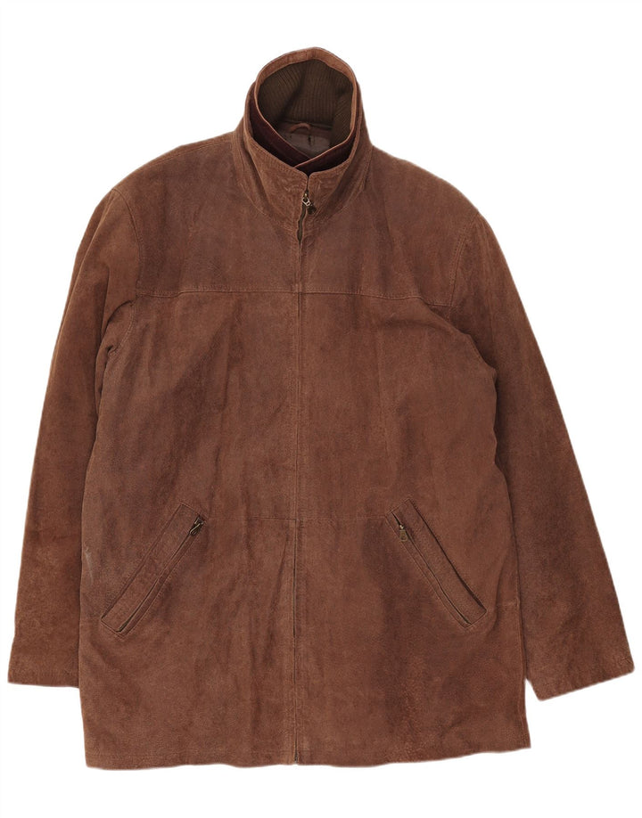 Torelli Mens Suede Jacket UK 42 XL Brown Leather