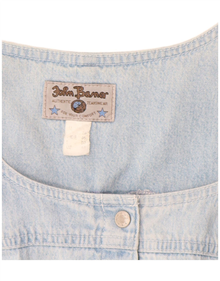 JOHN BANER Womens Sleeveless Denim Dress IT 50 XL Blue Cotton